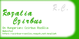 rozalia czirbus business card